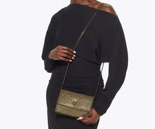 RARE??KURT GEIGER EM GOLD CRYSTAL SHOREDITCH BAG LAST ONE 