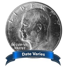 Random Date 40% Silver Ike Eisenhower $1 UNC/Proof Impaired