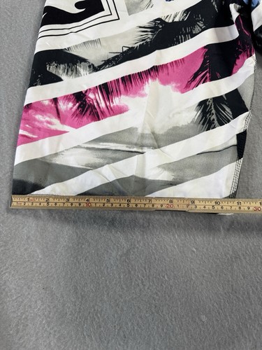 Billabong Board Shorts 32 Black White Pink Blue Tropical Striped Surf Swim EUC - Picture 6 of 7