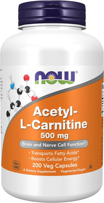 Supplements, Acetyl-L Carnitine 500 Mg, Amino Acid, Brain and Nerve Cell Func...