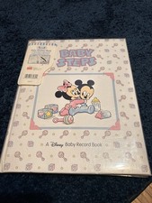 RARE VTG Disney "Baby Steps" Baby Record Memory Scrapbook Book 1994 New No Box