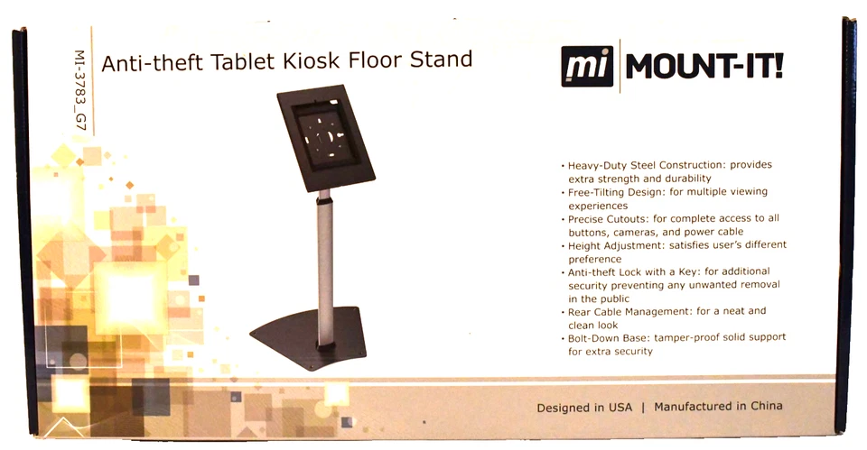 NIB Mount-IT! Anti-Theft Tablet Kiosk Floor Stand Compatible w/ iPad - Image 2 of 4