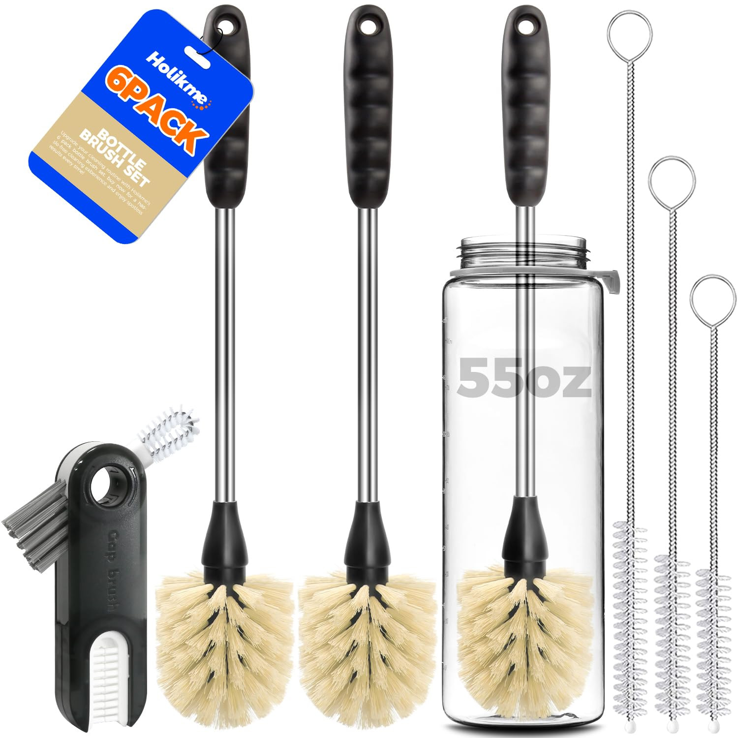 6 Pack Bottle Brush Set, 14