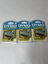 DYMO COLORPOP Label Maker Tape .5 Inch X 10 Ft Gold Glitter Lot of 3 NEW