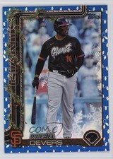 2025 Topps Holiday Collector's Tin Blue Holiday Lights Rafael Devers #H190 1gm6