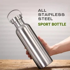750ml Stainless Steel Insulated Water Bottle Single Wall Big Mouth Large Vacuum