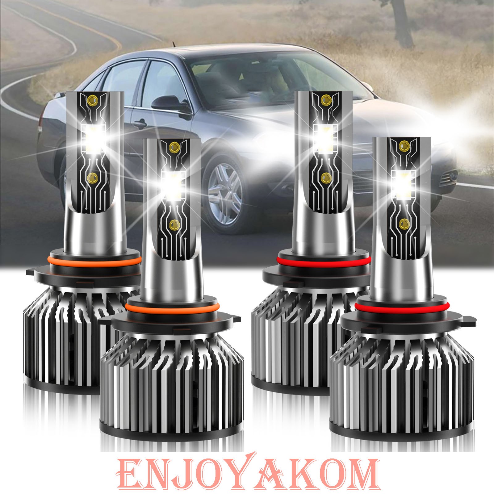 For Chevrolet Impala 2000-2005 Front LED Headlight Kit Bulbs High Low Beam 6500K