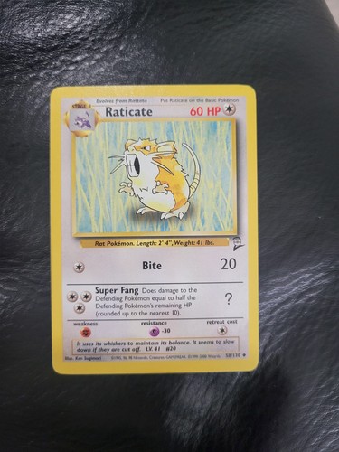 Pokemon Card - Base 2 Set 58/130 - RATICATE (uncommon) - NM