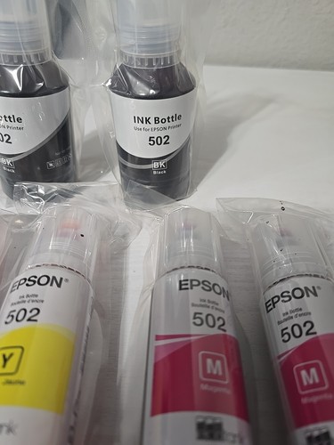 Epson 502 Ink Black, Cyan, Magenta, Yellow 7 Pack Brand New Expires 2026 2028 - Zdjęcie 3 z 11