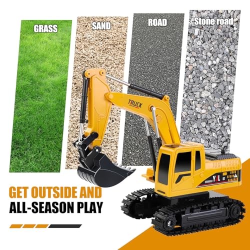 Remote Control Excavator Toys for Boys 2.4Ghz RC Excavator Toy Toddler Boy - Picture 4 of 7