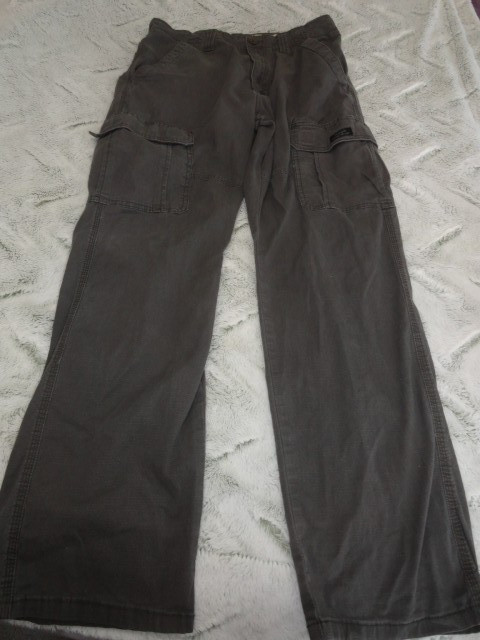 Mens Taupe Wrangler Relaxed Fit Cargo Pants - SZ 30 x 32