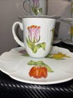 VTG 1979 Sheffield TULIP TIME 16 Piece Coffee Set Mugs/Plates Floral Japan — photo 2
