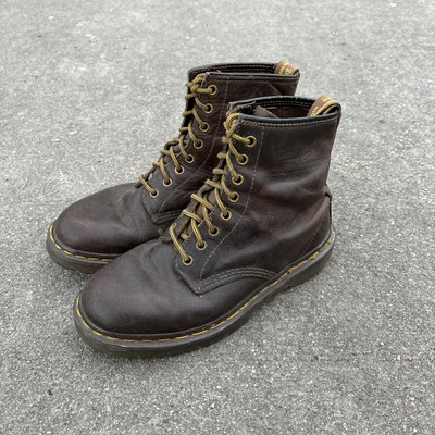 Y2K Dr Martens Boots Crazy Horse 8-Eye Brown Made In England Women s Size 5 UK