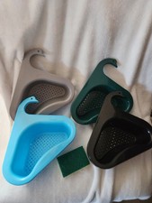 4 PC, Kitchen Sink Drain Basket Swan Drain Rack With Sponge, New
