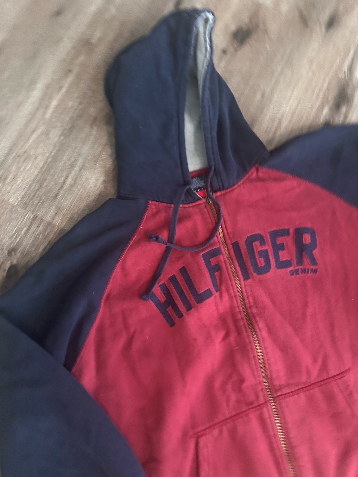 TOMMY JEANS Hilfiger Spell Out Full Zip Hoodie Sweatshirt Mens XL image 3