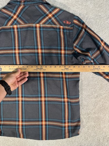 Outdoor Research Men’s Flannel Pilchuck Button Up Long Sleeve Blue Plaid Medium* - Picture 8 of 11