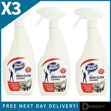 3 x OVEN MATE COOKER HOOD MESH FILTER SPRAY 500ML FOR EXTRACTOR FAN VENT CLEANER