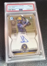 2023 Bowman Chrome Luis Lara 1st Bowman Chrome Auto PSA 9 Brewers