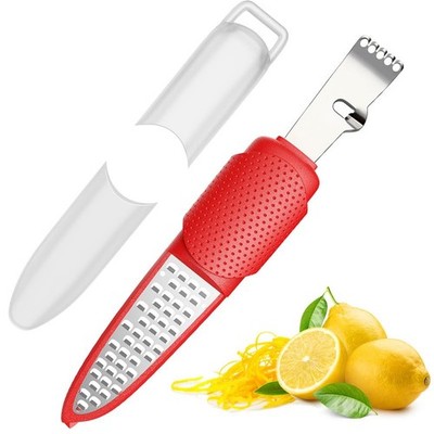 Pisol Lemon Citrus Orange Zester and Grater Tool, Cheese & M, Red 