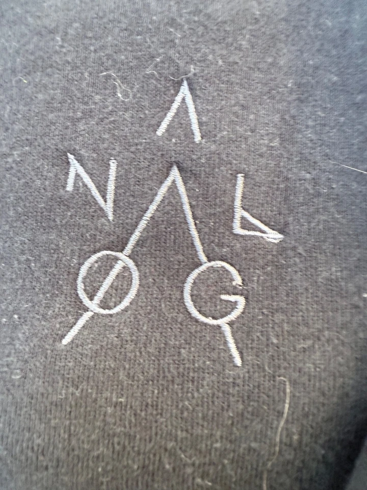 Suéter Analógico Para Hombre L Negro Cuello Redondo Pullover Envejecido Lavado N8 Foto 4 de 4