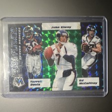 2020 Panini Mosaic Flea Flicker Prizm Davis Elway McCaffrey Broncos FF6