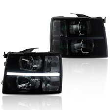 LED DRL Headlight Fit Chevy Silverado 1500 07-13/2500 3500 HD 07-14