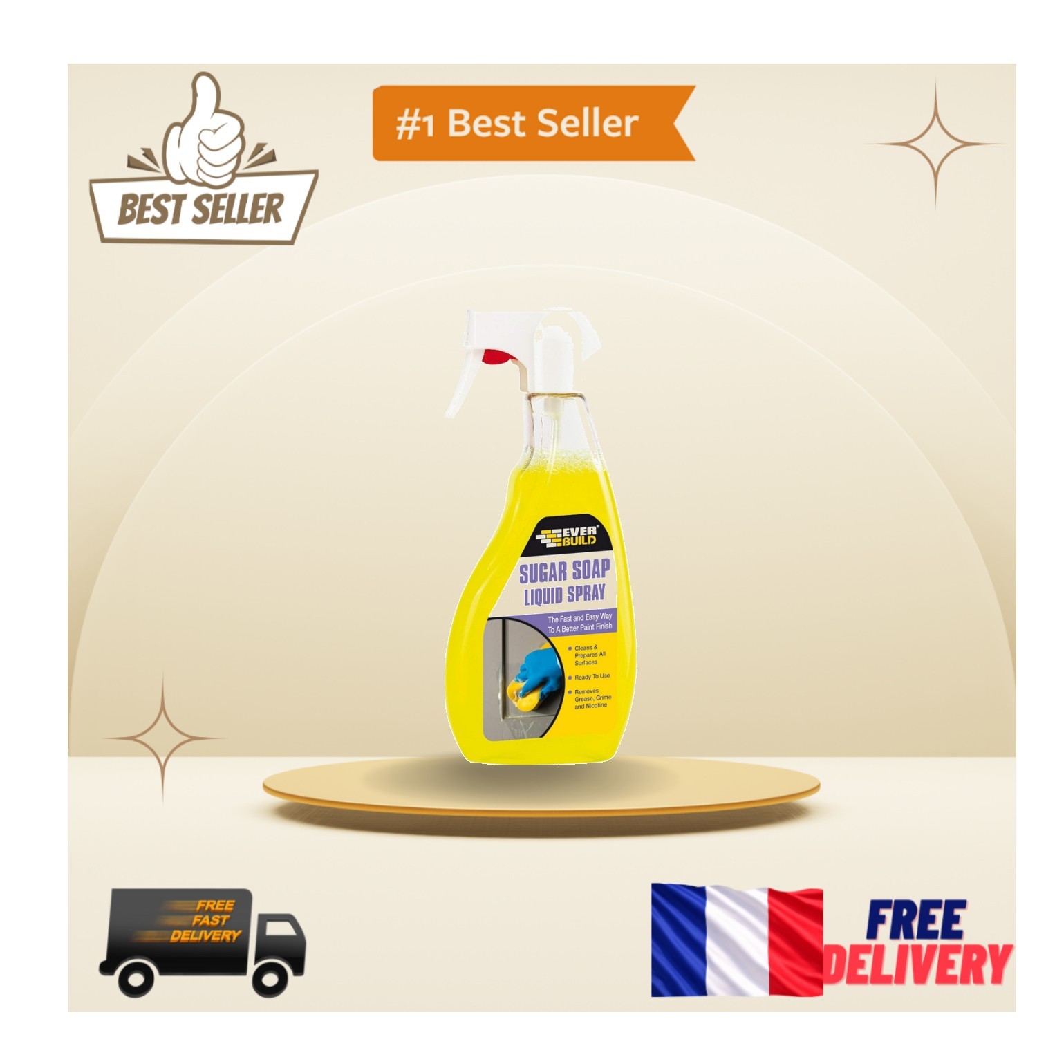 Vaporisateur de lessive alcaline Everbuild 500 ml liquide non toxique
