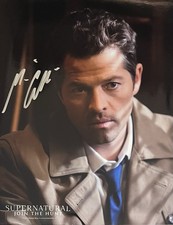 Misha Collins In Person SIGNED SUPERNATURAL 8X10 Photo As CASITEL. COA AND LOA.