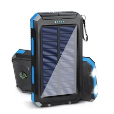 Solar Power Bank Charger Solar and USB Dual Charge Portable Charger Bank20000mAh