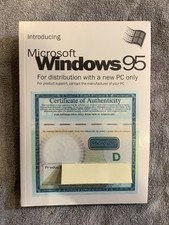 Factory Sealed Windows 95 OEM CD-ROM English with Certificate of Authenticity