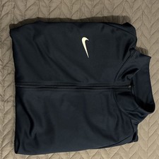 Nike Dri-FIT Men's Black Track Jacket Full Zip Size L Lightweight Pockets