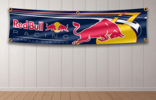 RedBull racing banner  2X8ft RedBull banner Garage Wall Art Outdoor workshop