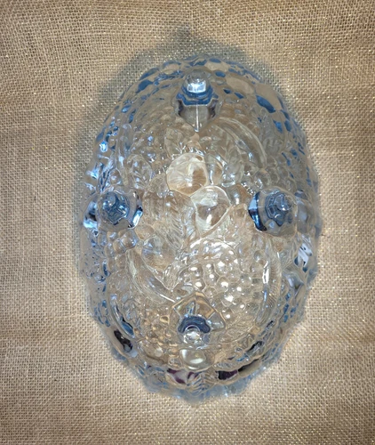 Vintage Indiana Glass Garland Blue Footed Harvest Fruit Centerpiece Bowl Large - Picture 4 of 5