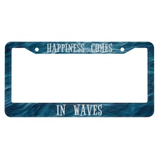 Aluminum License Plate Frame Blue Ocean Design For Standard Us Cars