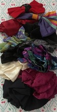 Lot 11 Vintage 80s 90s Oversized Fabric Hair Bows Large Lot Barrette Closures