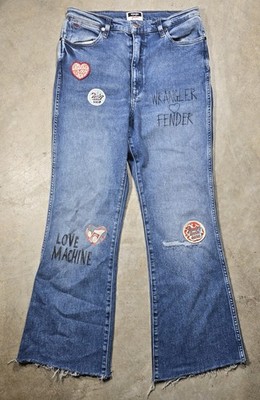 WRANGLER X FENDER Westward 626 High Rise Bootcut Worn Indigo Size 30