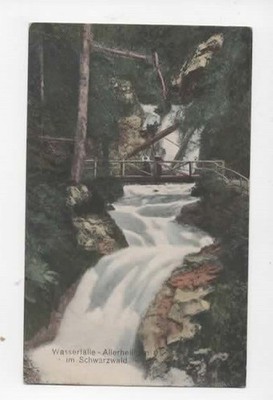 Postcard Waterfall All Saints in the Black Forest