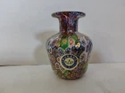 Vintage Murano Glass Millefiori  Small Bud Vase,  2 1/2” Made In Italy