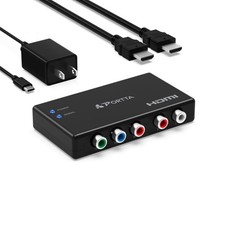Component to HDMI Converter with HDMI Cable, RGB 5 RCA YPbPr to Video Convert...