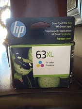 HP 63XL High Yield Tri-color Printer Ink Cartridge F6U63AN Unopened NEW 1/2027