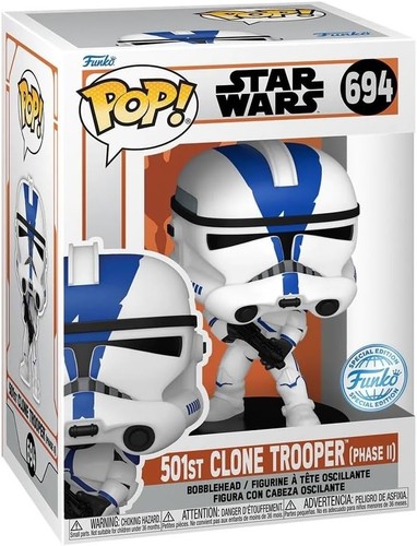 Funko 76682 Pop! Star Wars: The Mandalorian - 501st Clone Trooper Phase II (Spec - Picture 4 of 4