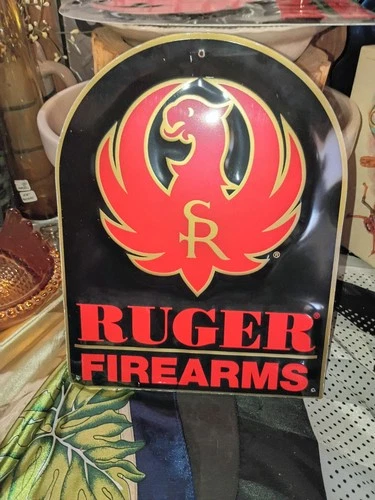 Ruger Firearms Metal Tin Sign Vintage 11x8.5 Inch