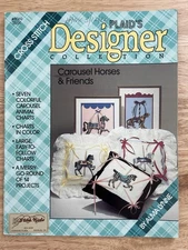 Carousel Horses & Friends Plaid’s Designer Collection Vintage Cross Stitch #8069