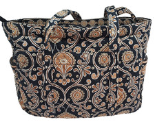 Vera Bradley Cafe Latte grande borsa da notte XL borsa per pannolini marrone trasporto-tutto