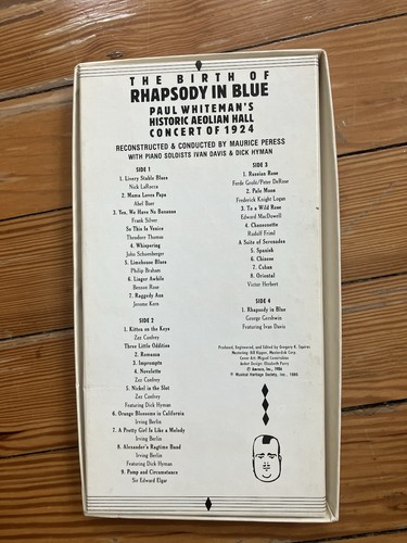 THE BIRTH OF RHAPSODY IN BLUE 2 CASSETTES BY PAUL WHITEMAN 1924 CONCERT 1986 - Picture 4 of 4
