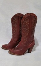Zodiac Oxblood Embroidered Cowgirl Women Boot...