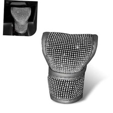 Bling Shift Knob Cover, Auto Gear Shift Cover with Crystal Glitter Bling White