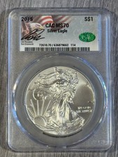 2015- American Silver Eagle- CAC- MS70- Ron Drzewucki Hand Signed