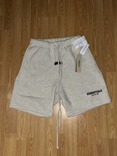ESSENTIALS Fear of God Mens Light Gray Cotton...