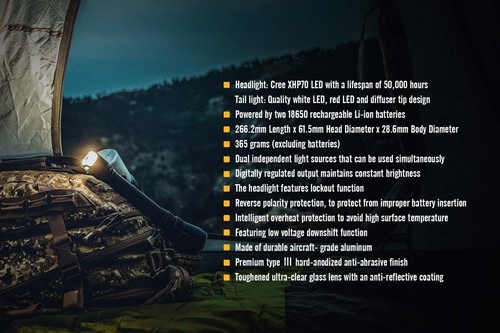 FENIX TK47UE XHP70 LED flashlight maximum brightness 3200 lumens TK47UE - 第 8/9 張圖片